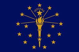 United States of America Indiana IN State Flag